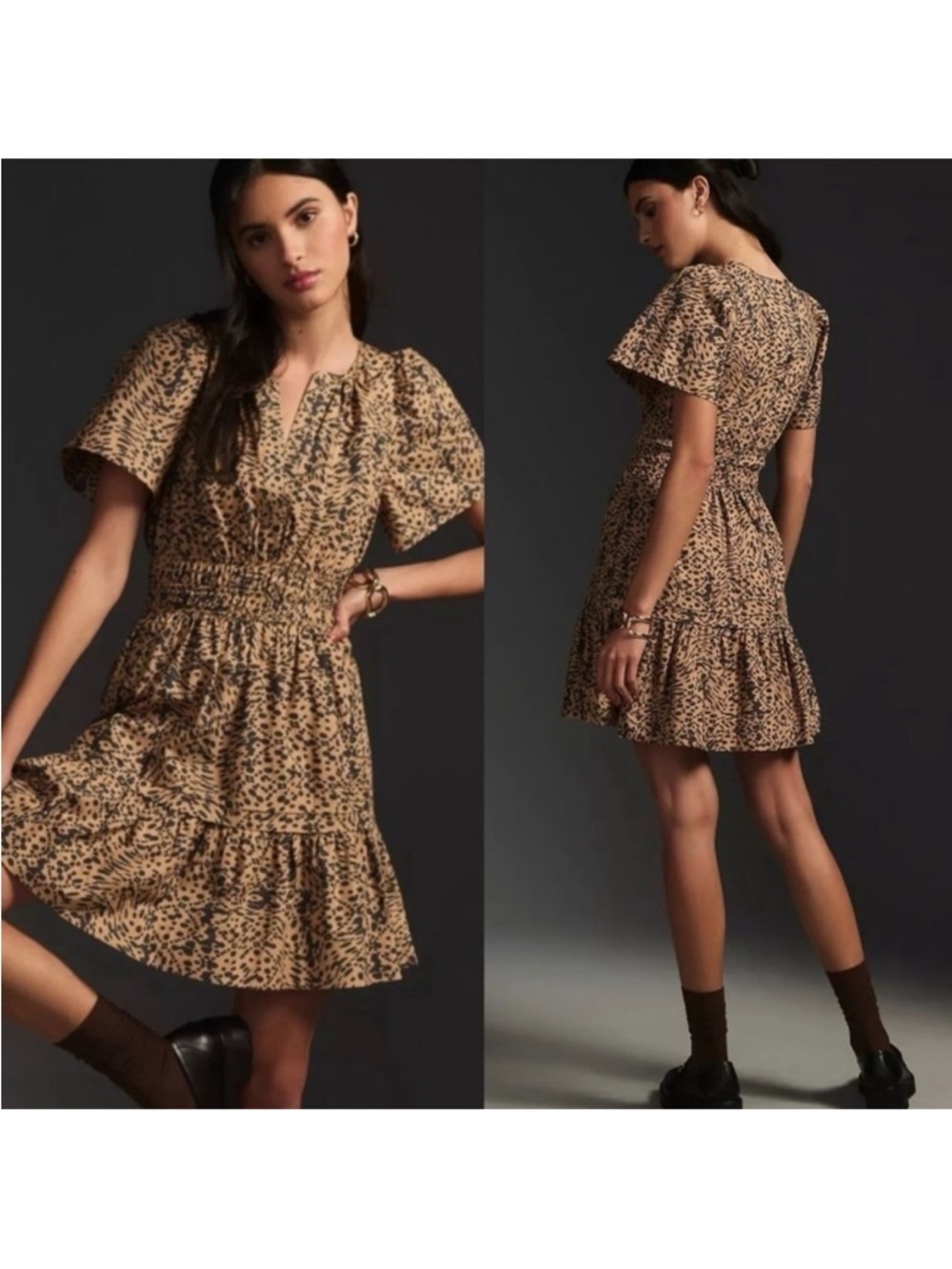 Anthropologie - The Somerset Dress - Animal Print XL
